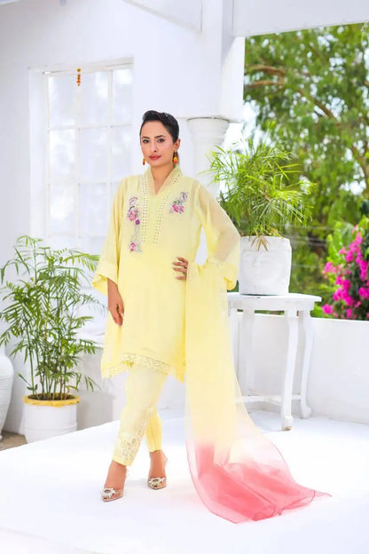 Rose Lemonade with Pant & Dupatta