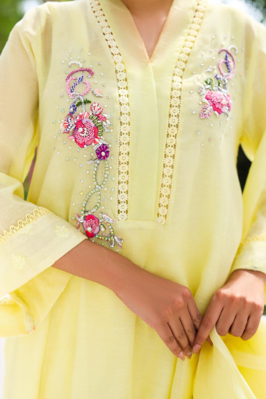 Rose Lemonade with Pant & Dupatta