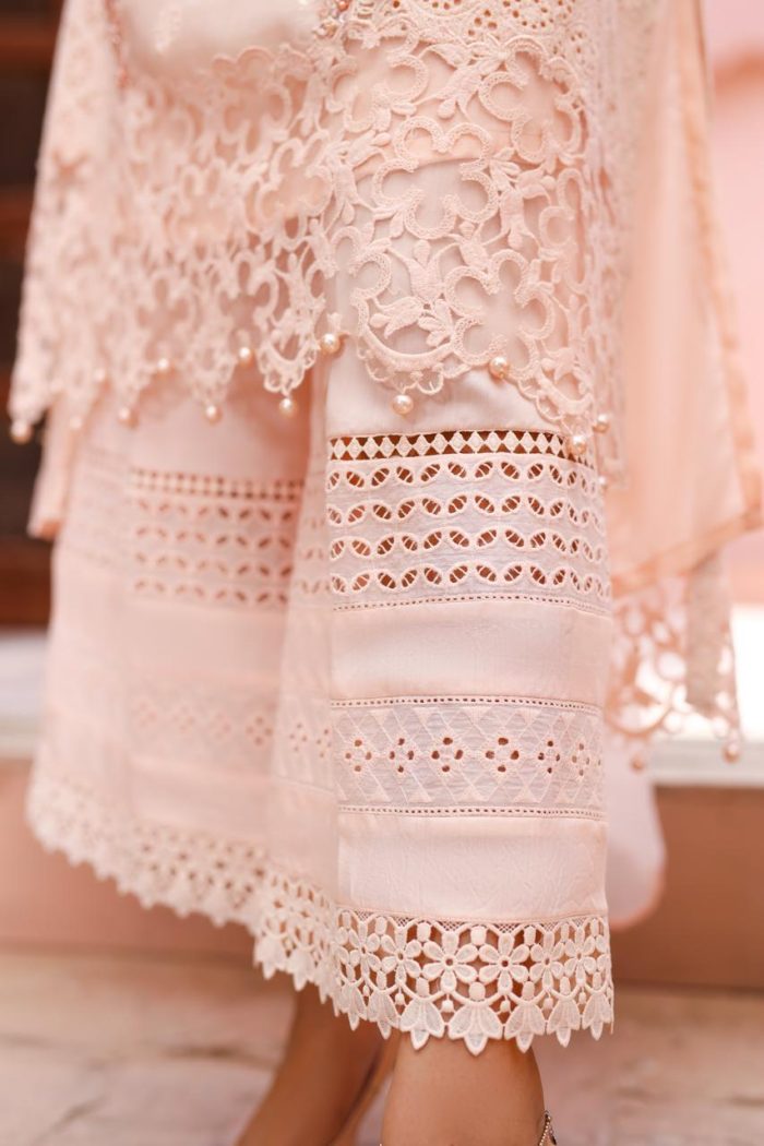 Peach Blossom Shirt with Dupatta