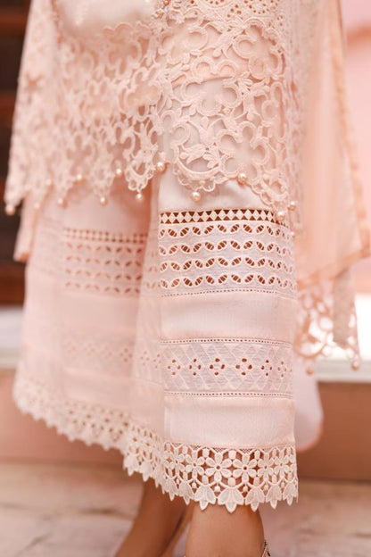 Peach Blossom Shirt with Dupatta