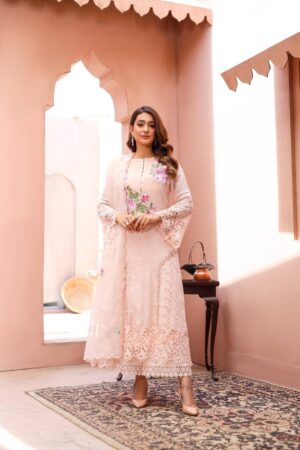 Peach Blossom Shirt with Dupatta